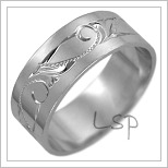 Snubní prsteny LSP 2482b bílé zlato