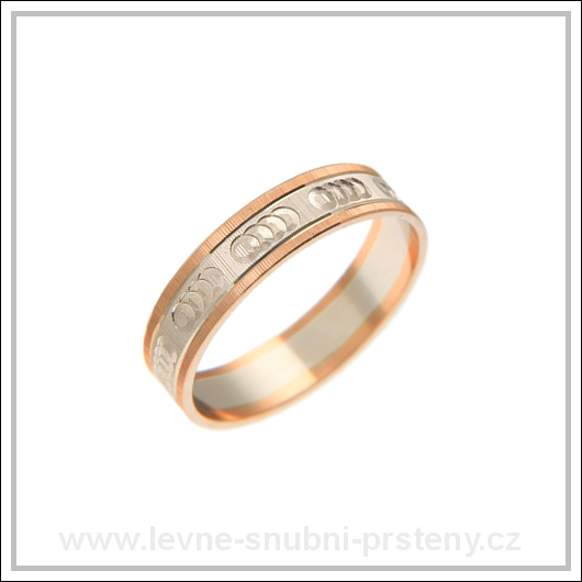 Snubní prsteny LSP 2569 kombinované zlato