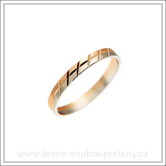 Snubní prsteny LSP 2585 kombinované zlato