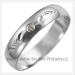 Snubní prsteny LSP 2652b bílé zlato