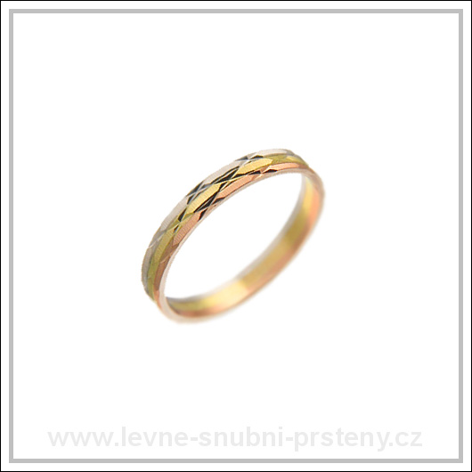 Snubní prsteny LSP 2737 kombinované zlato