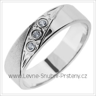 Snubní prsteny LSP 2766b bílé zlato