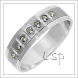 Snubní prsteny LSP 2787b bílé zlato