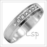 Snubní prsteny LSP 2814b bílé zlato