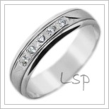 Snubní prsteny LSP 2823b bílé zlato