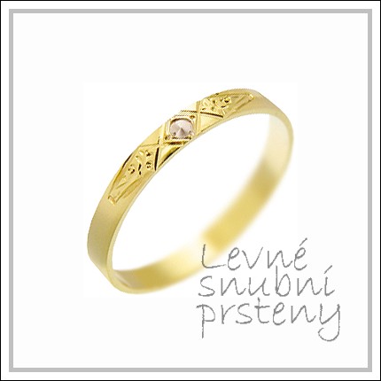 Snubní prsteny LSP 2824 žluté zlato