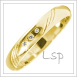 Snubní prsteny LSP 2843 žluté zlato
