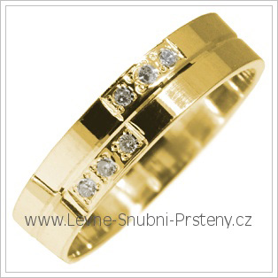 Snubní prsteny LSP 2876 žluté zlato
