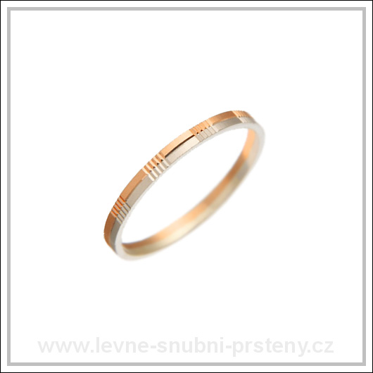 Snubní prsteny LSP 2942 kombinované zlato