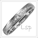 Snubní prsteny LSP 2970b bílé zlato