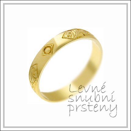 Snubní prsteny LSP 2985 žluté zlato