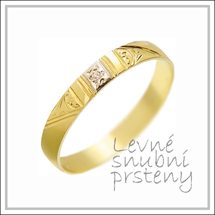 Snubní prsteny LSP 3096 žluté zlato